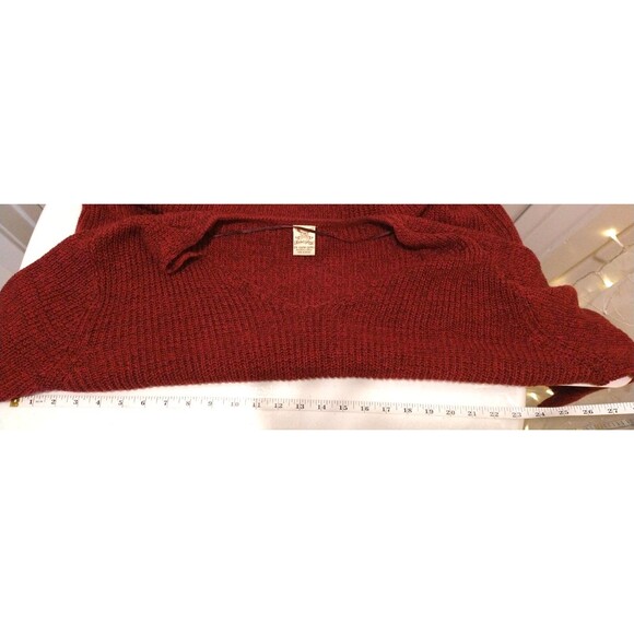 FADED GLORY WOMENS 2X 18-20 MAROON RIBBED COZY KNIT LOOSE LIGHTWEIGHT SWEATER - Picture 4 of 4